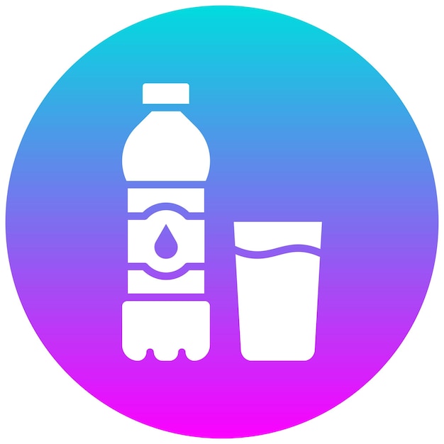 El icono del vector de agua se puede utilizar para el conjunto de iconos de bebidas