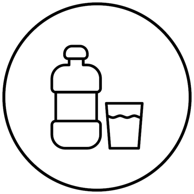 El icono del vector del agua se puede utilizar para el conjunto de iconos de nutrición