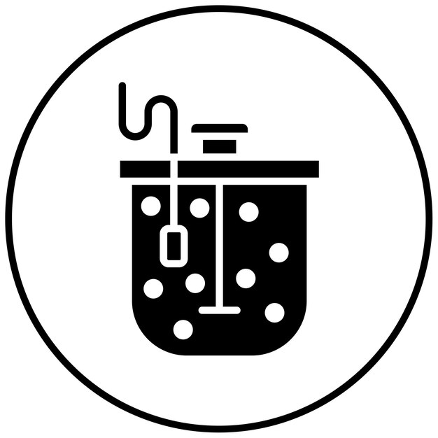 El icono del vector de aireación se puede utilizar para el conjunto de iconos del laboratorio