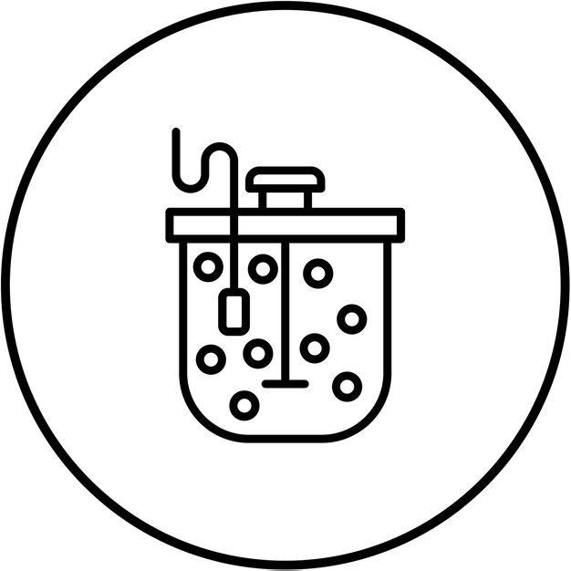 El icono del vector de aireación se puede utilizar para el conjunto de iconos del laboratorio