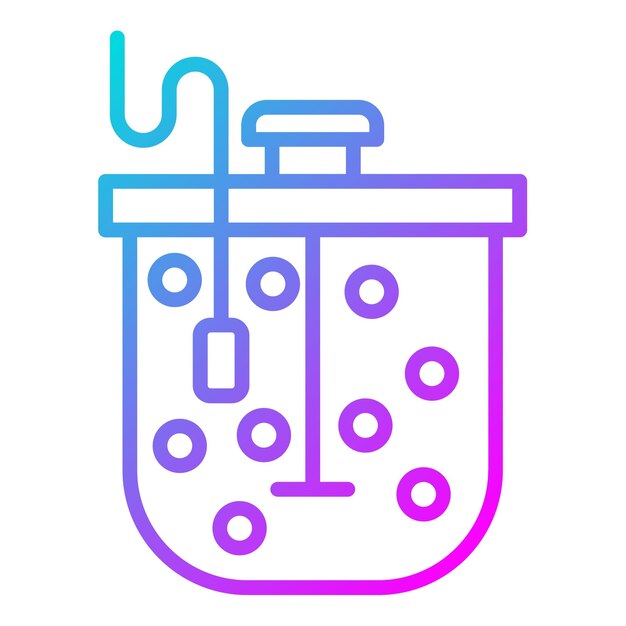 El icono del vector de aireación se puede utilizar para el conjunto de iconos del laboratorio
