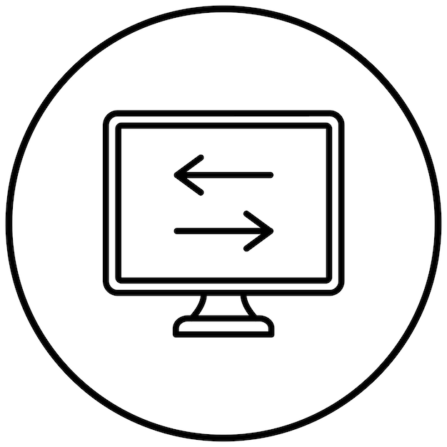 El icono del vector para ajustar el ancho se puede usar para imprimir el conjunto de iconos