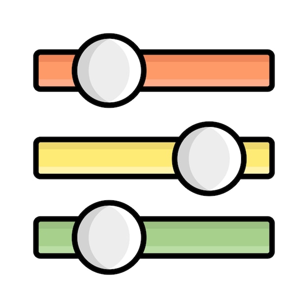Icono del vector de ajuste aislado sobre fondo blanco