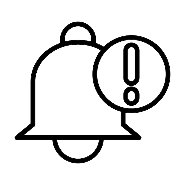 icono del vector de alerta de la campana