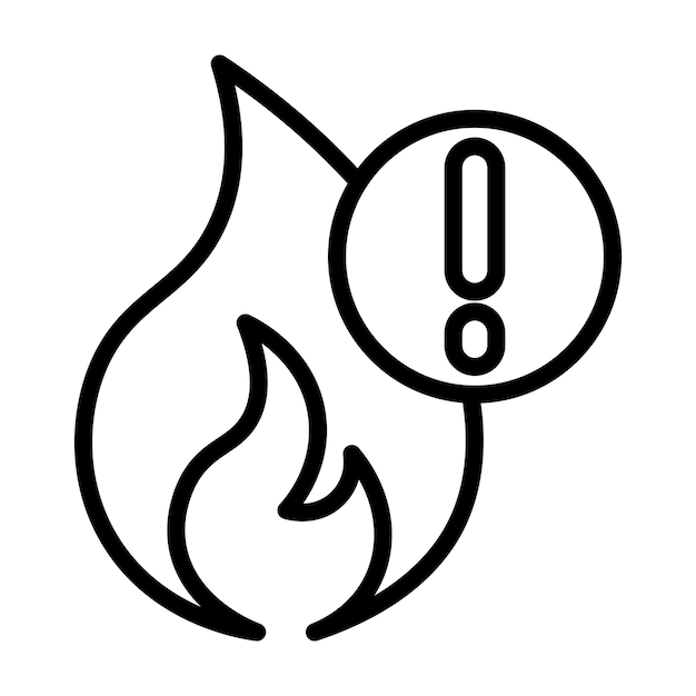 icono de vector de alerta de fuego