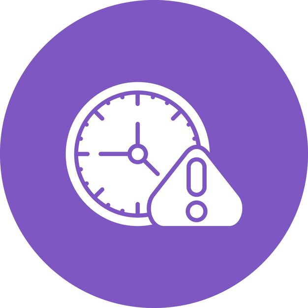 El icono del vector de alerta de hora se puede usar para el conjunto de iconos de hora y fecha