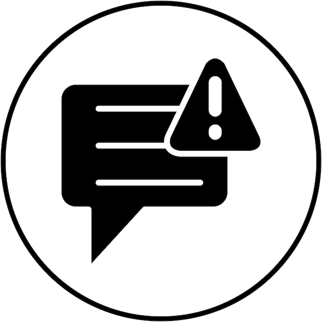 El icono del vector de alerta de mensaje se puede utilizar para el conjunto de iconos de marketing web