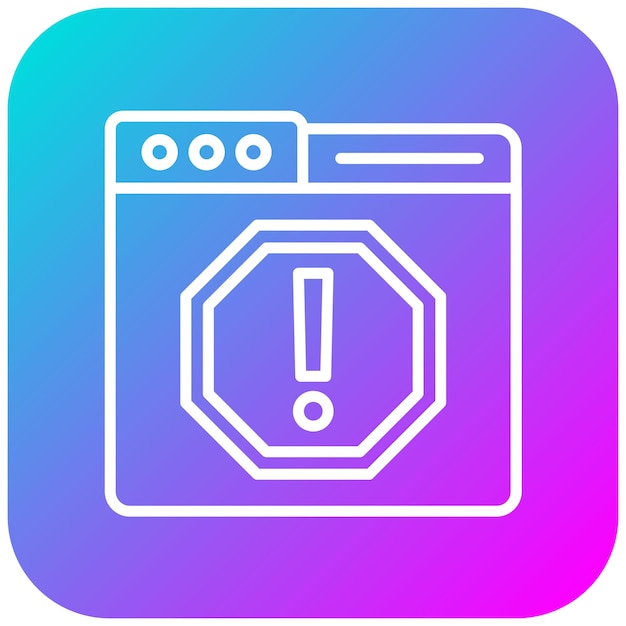 El icono del vector de alerta del sitio web se puede utilizar para el conjunto de iconos de negocios y recursos humanos