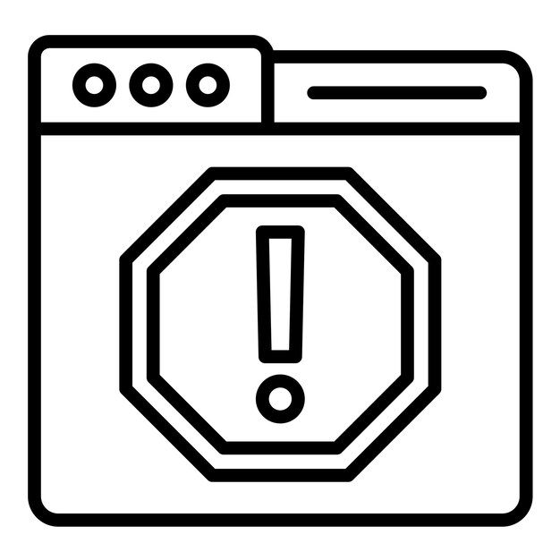 El icono del vector de alerta del sitio web se puede utilizar para el conjunto de iconos de negocios y recursos humanos