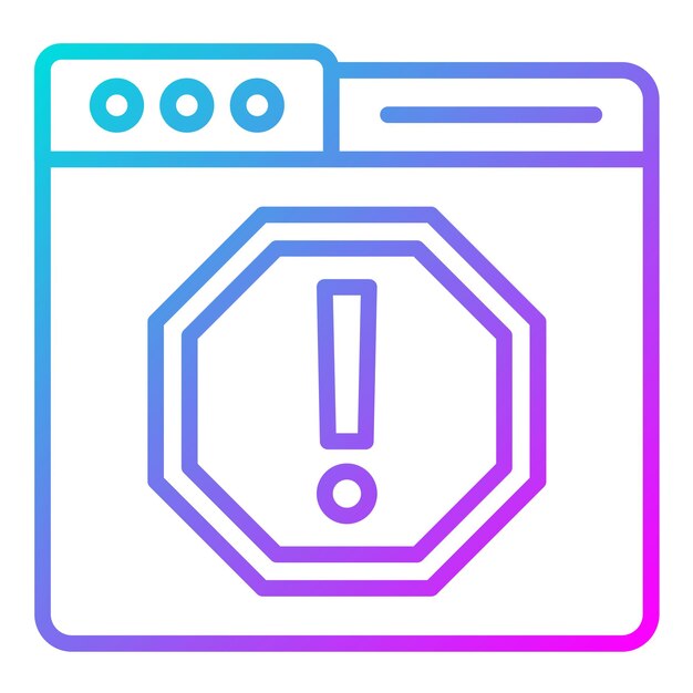 El icono del vector de alerta del sitio web se puede utilizar para el conjunto de iconos de negocios y recursos humanos