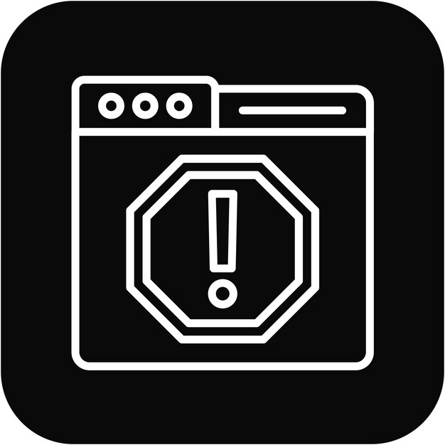El icono del vector de alerta del sitio web se puede utilizar para el conjunto de iconos de negocios y recursos humanos