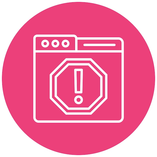El icono del vector de alerta del sitio web se puede utilizar para el conjunto de iconos de negocios y recursos humanos
