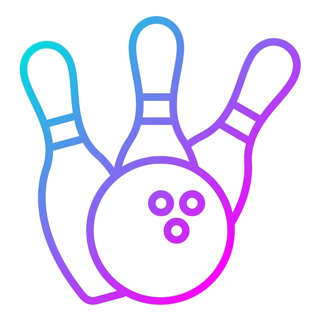 El icono del vector del alfiler caído se puede usar para el conjunto de iconos de bolos
