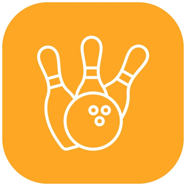 El icono del vector del alfiler caído se puede usar para el conjunto de iconos de bolos