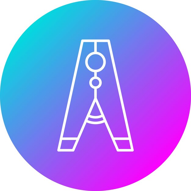 El icono del vector de alfiler de ropa se puede utilizar para el conjunto de iconos de costura