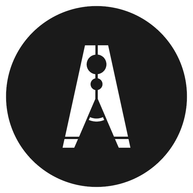El icono del vector de alfiler de ropa se puede utilizar para el conjunto de iconos de costura