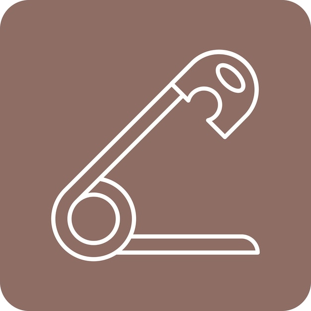 El icono del vector de alfiler de seguridad se puede utilizar para el conjunto de iconos de bebé