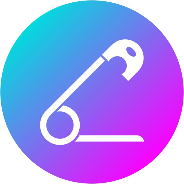 El icono del vector de alfiler de seguridad se puede utilizar para el conjunto de iconos de bebé