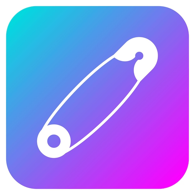 El icono del vector del alfiler de seguridad se puede utilizar para el conjunto de iconos de costura