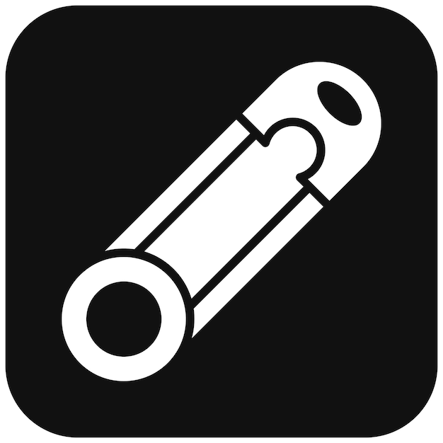 El icono del vector del alfiler de seguridad se puede utilizar para el conjunto de iconos de la ducha de bebé