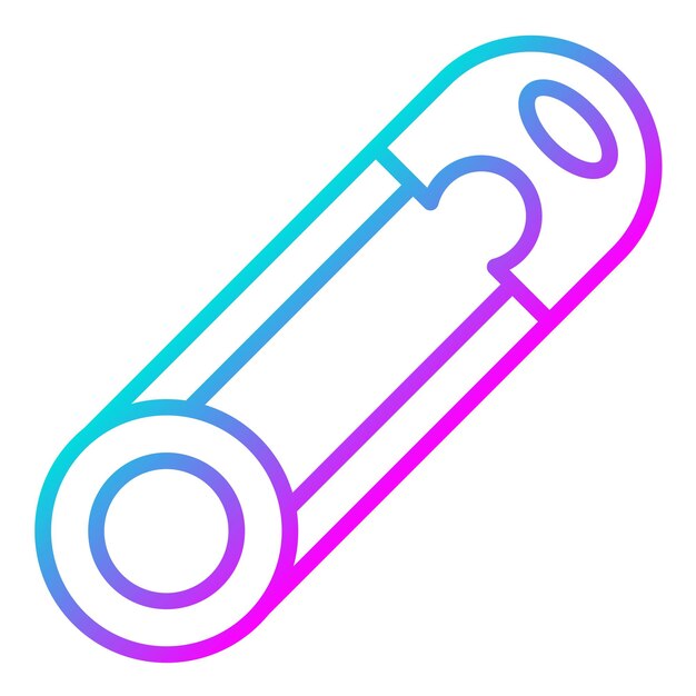 El icono del vector del alfiler de seguridad se puede utilizar para el conjunto de iconos de la ducha de bebé