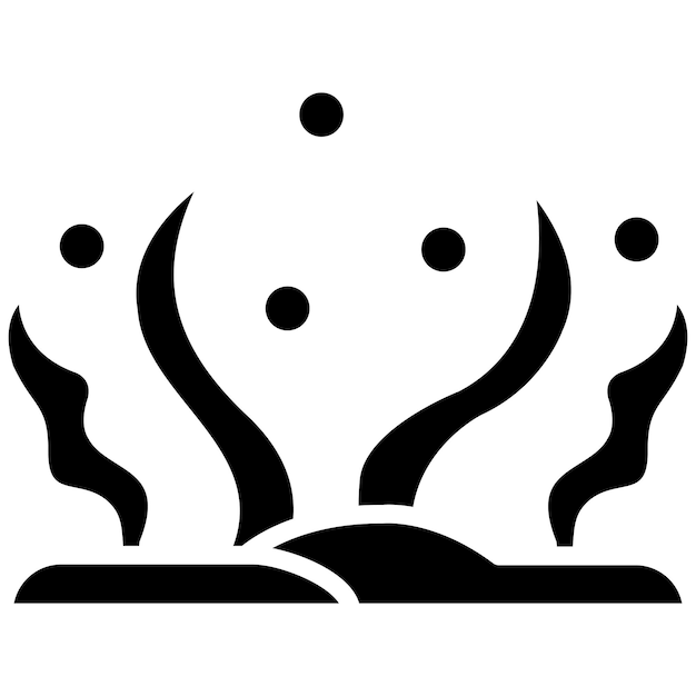 El icono del vector de algas se puede usar para el iconset del océano