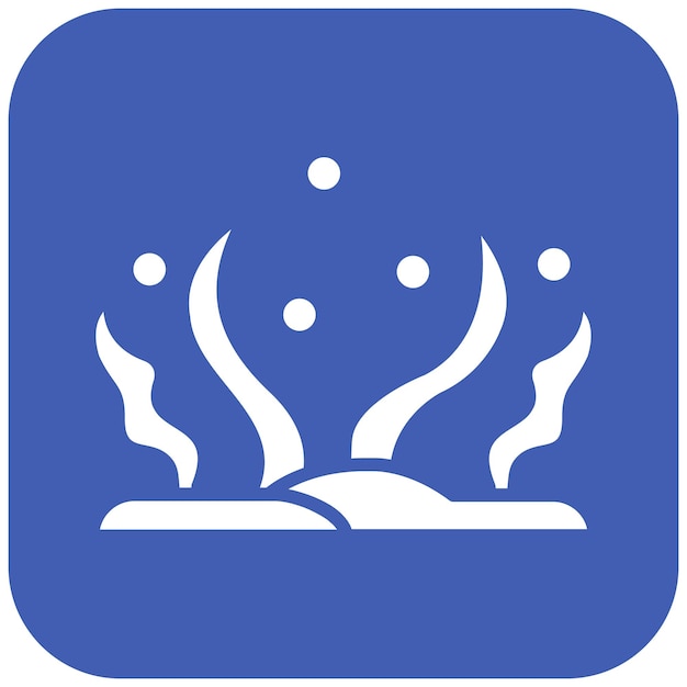 El icono del vector de algas se puede usar para el iconset del océano