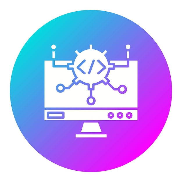 El icono del vector del algoritmo se puede utilizar para la codificación y el conjunto de iconos de desarrollo