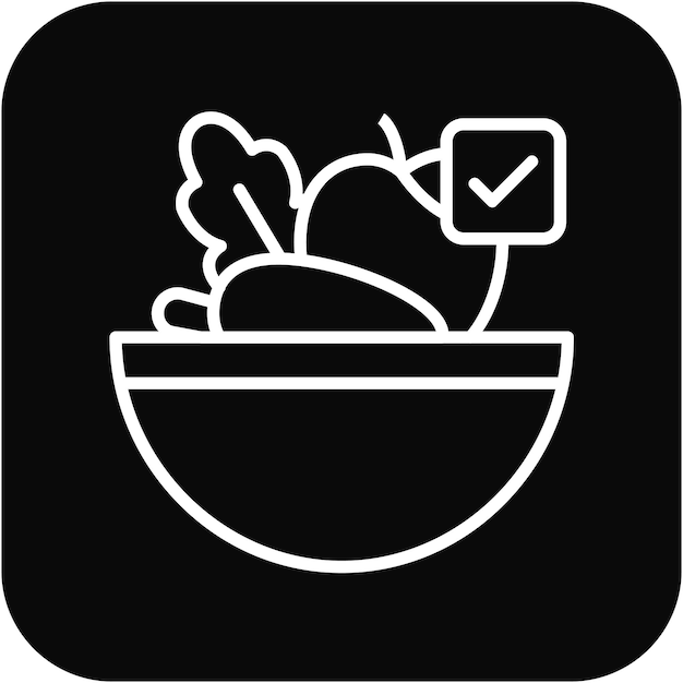 El icono del vector de alimentación saludable se puede utilizar para el conjunto de iconos de nutrición