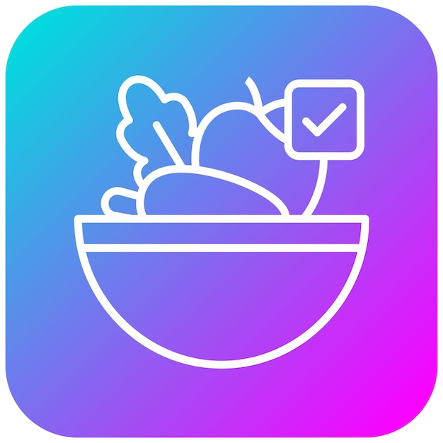 El icono del vector de alimentación saludable se puede utilizar para el conjunto de iconos de nutrición