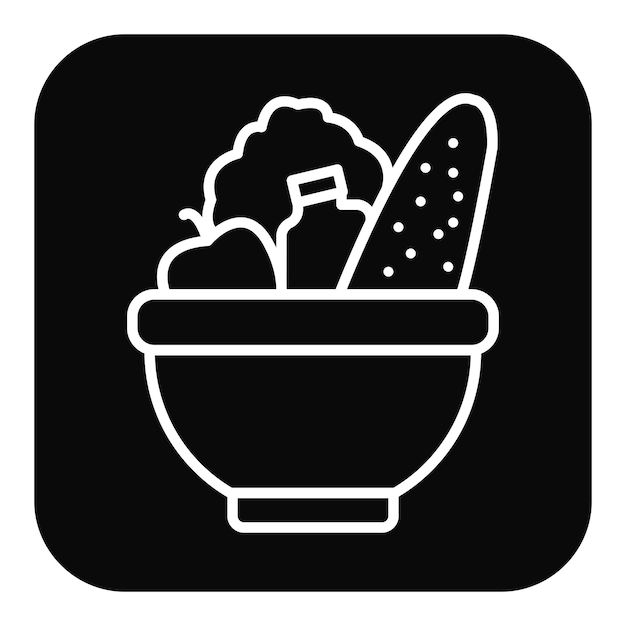 El icono del vector de alimentos de comodidad se puede utilizar para el conjunto de iconos de comodidad