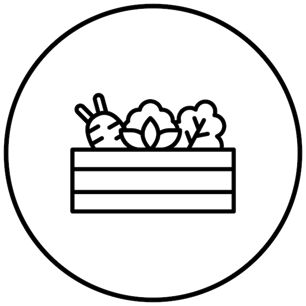 El icono del vector de alimentos orgánicos se puede utilizar para el conjunto de iconos de nutrición