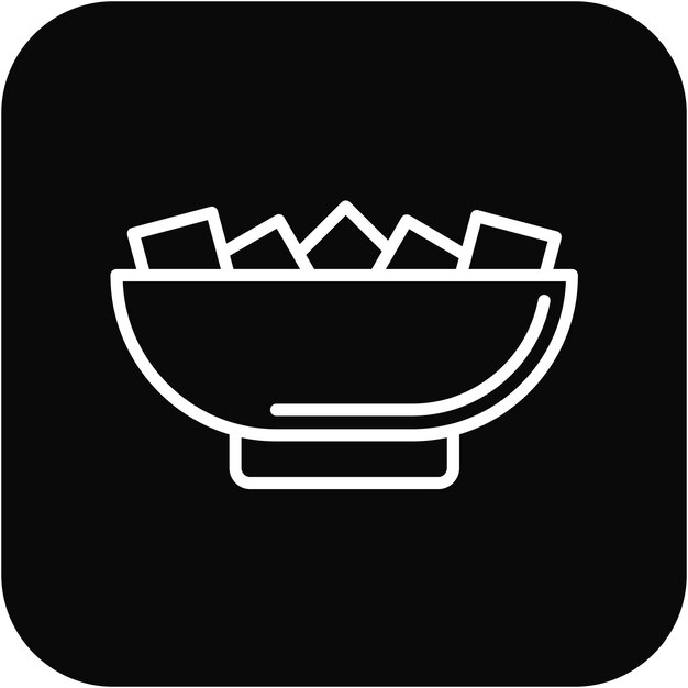 El icono del vector de alimentos Poke se puede usar para el conjunto de iconos de World Cuisine