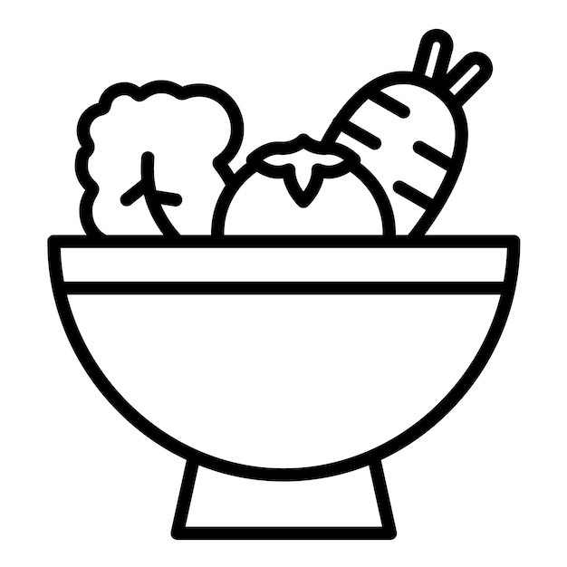 El icono del vector de alimentos veganos se puede usar para el conjunto de iconos de nutrición