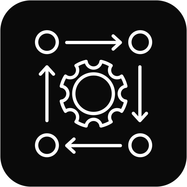 El icono del vector de alineación se puede utilizar para el conjunto de iconos del plan de acción