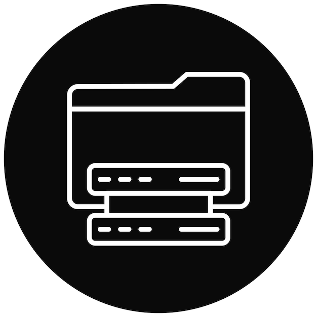 El icono del vector de almacenamiento de datos se puede utilizar para el conjunto de iconos de cumplimiento y regulación