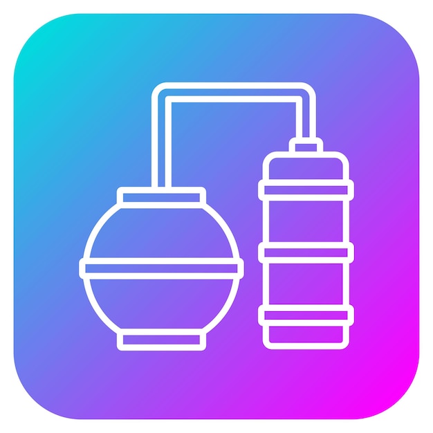 El icono del vector de almacenamiento de gas se puede utilizar para el conjunto de iconos de procesos industriales