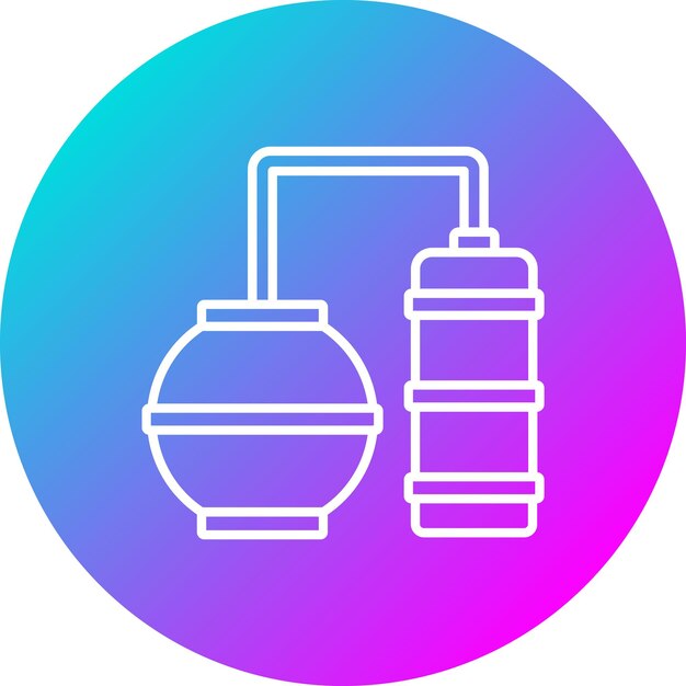 El icono del vector de almacenamiento de gas se puede utilizar para el conjunto de iconos de procesos industriales