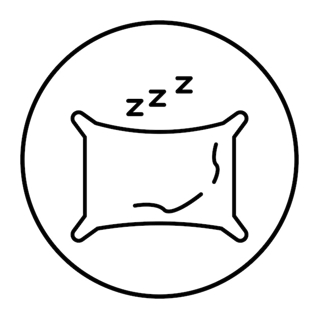 El icono del vector de la almohada se puede utilizar para el conjunto de iconos de comodidad