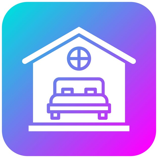 El icono del vector de alojamiento se puede usar para el conjunto de iconos de la peregrinación del Hajj