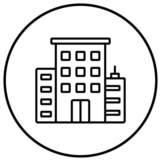 El icono del vector de alojamiento se puede utilizar para el conjunto de iconos de bienes raíces