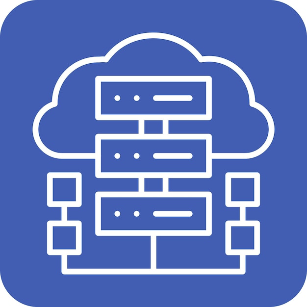 El icono del vector de alojamiento web se puede utilizar para el conjunto de iconos de alojamiento Web