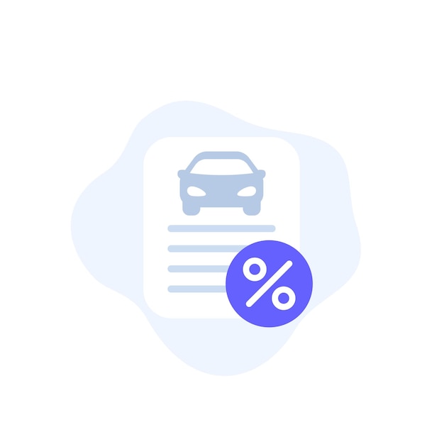 Icono de vector de alquiler de coches para web