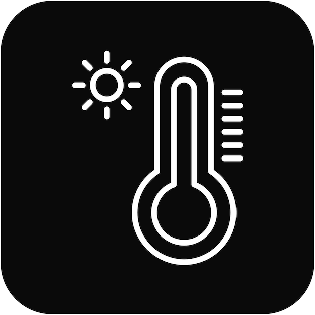 El icono del vector de alta temperatura se puede usar para el conjunto de iconos de Beach Resort