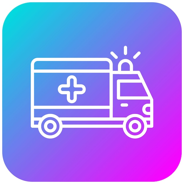 El icono del vector de la ambulancia se puede usar para el conjunto de iconos de desastres naturales