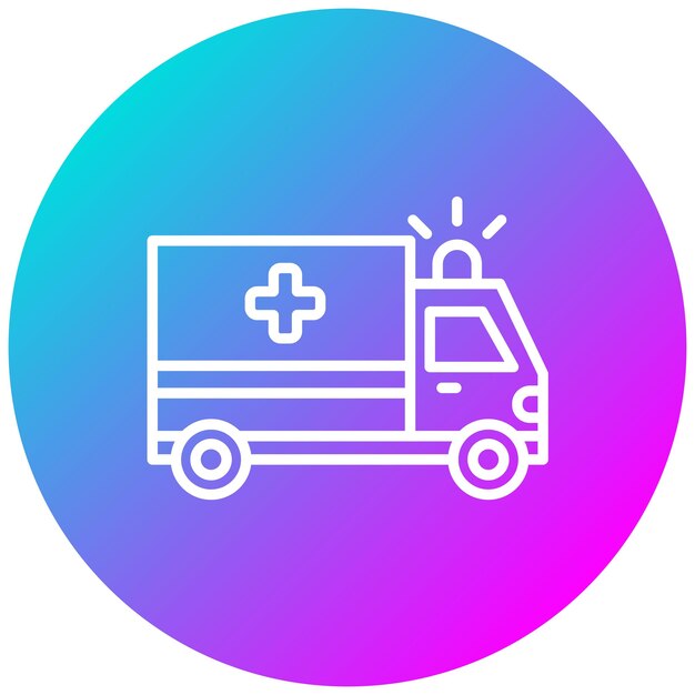 El icono del vector de la ambulancia se puede utilizar para el conjunto de iconos de medicina