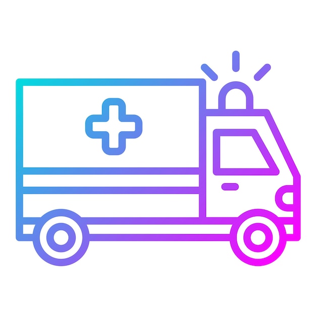 El icono del vector de la ambulancia se puede utilizar para el conjunto de iconos de medicina