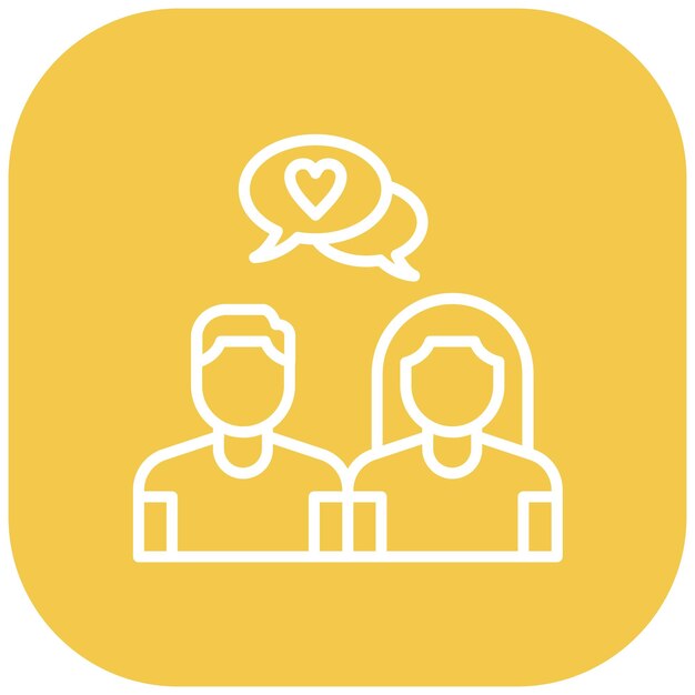 El icono del vector del amor se puede usar para el conjunto de iconos de amistad