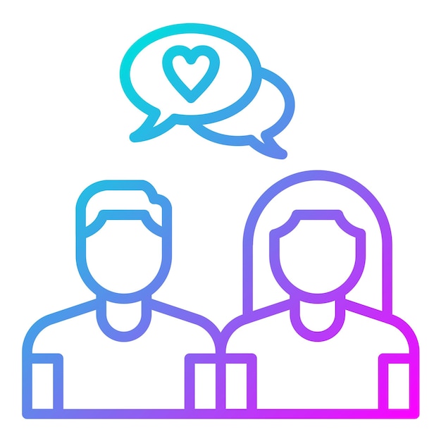 El icono del vector del amor se puede usar para el conjunto de iconos de amistad