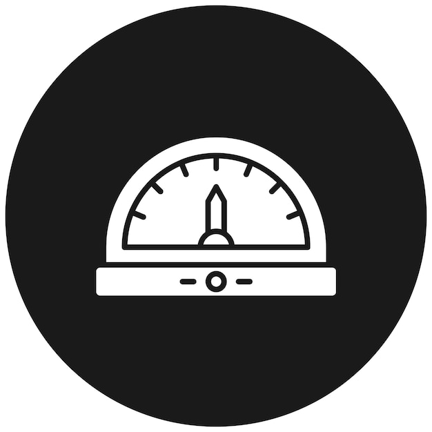 El icono del vector del amperímetro se puede utilizar para el conjunto de iconos de la escuela